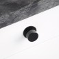 S 2490-42PB12 Talpa buton rotunda negru mat